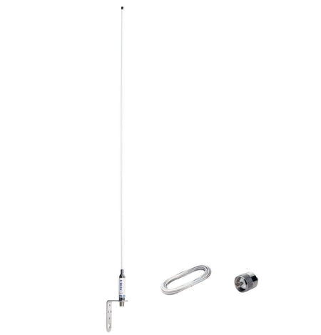 Antenna VHF Scout KM-3F con cavo e connettori inclusi per barche