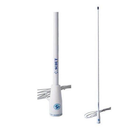 Antenna VHF Scout KS-21 0.9m in vetroresina, colore bianco.