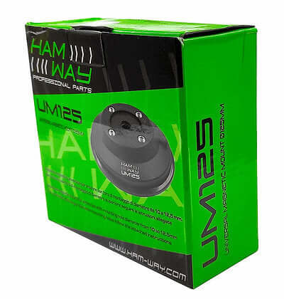 Base magnetica Ham-Way UM125 con attacco universale, 125mm.