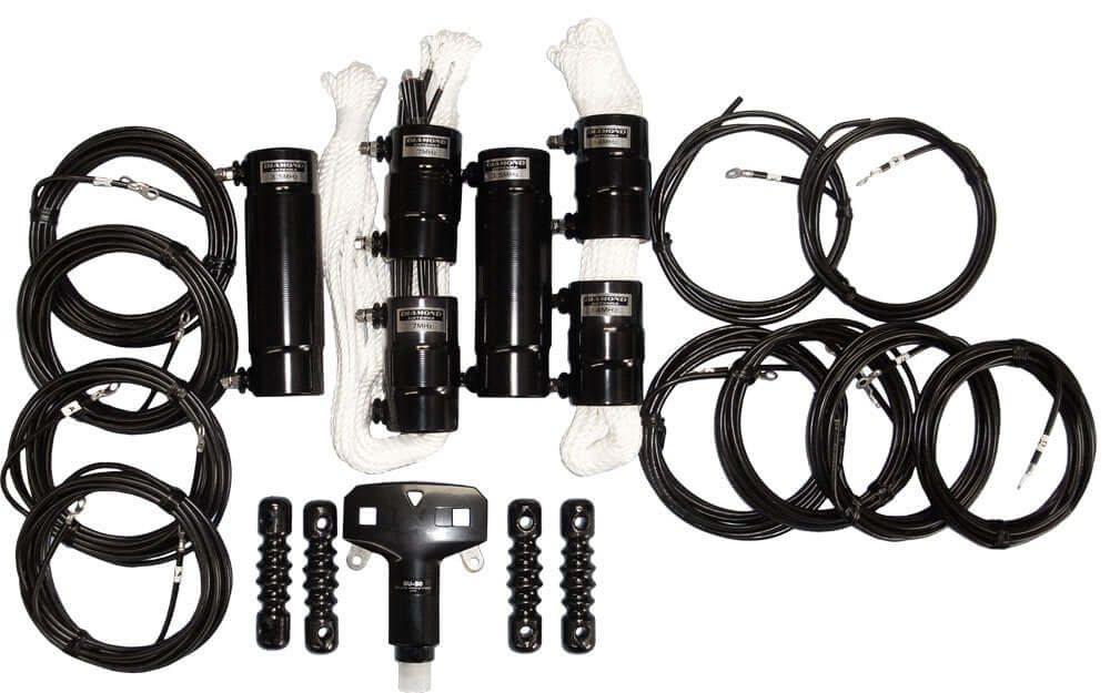 Set completo dipolo multibanda Diamond DD-W8010, cavi e accessori per radioamatori, bande 10-15-20-40-80 metri, connettore SO-239.