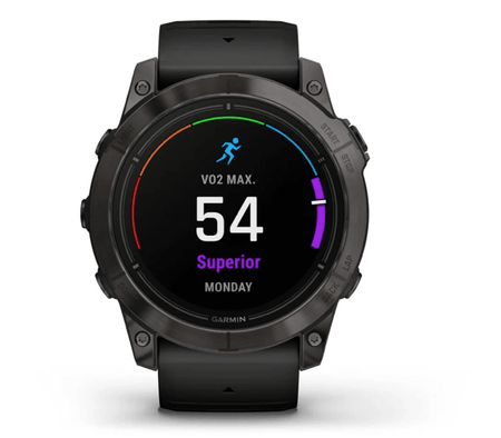 Garmin epix PRO Sapphire 51mm in titanio nero, smartwatch GPS avanzato per atleti, con monitoraggio salute e 31 giorni di autonomia.