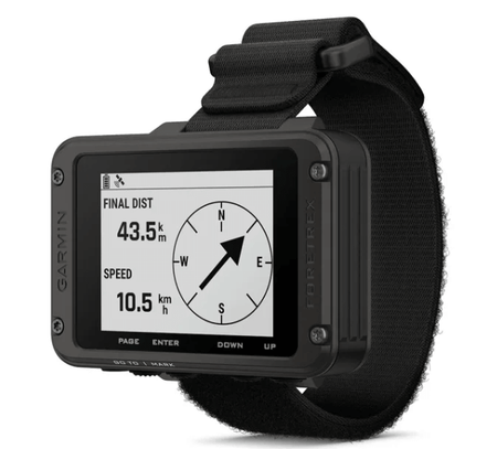 Navigatore GPS da polso Garmin Foretrex 801 con display.