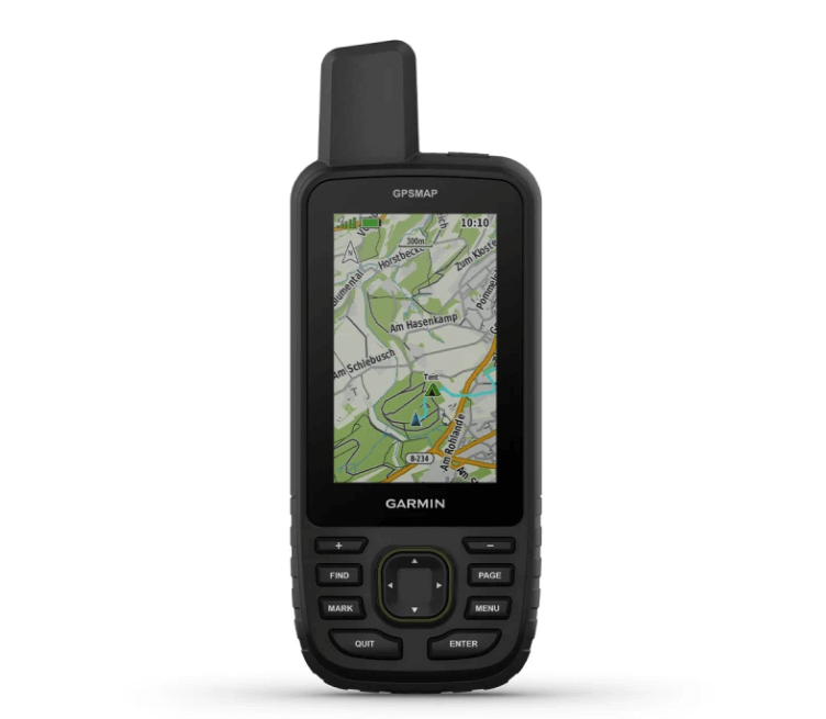 Garmin GPSMAP 67 con mappa TopoActive visibile sullo schermo.