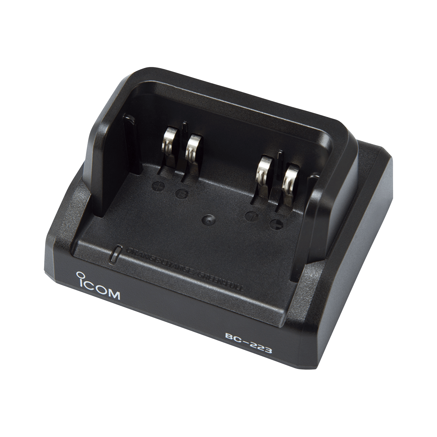 Caricabatterie rapido da tavolo Icom BC-223, nero, per IC-R15 e IC-R30.