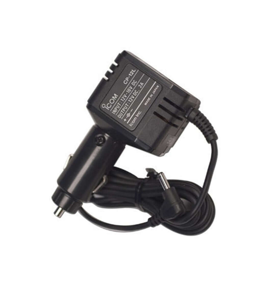 Caricabatterie auto Icom CP-12L per portatili, filtro anti-rumore.