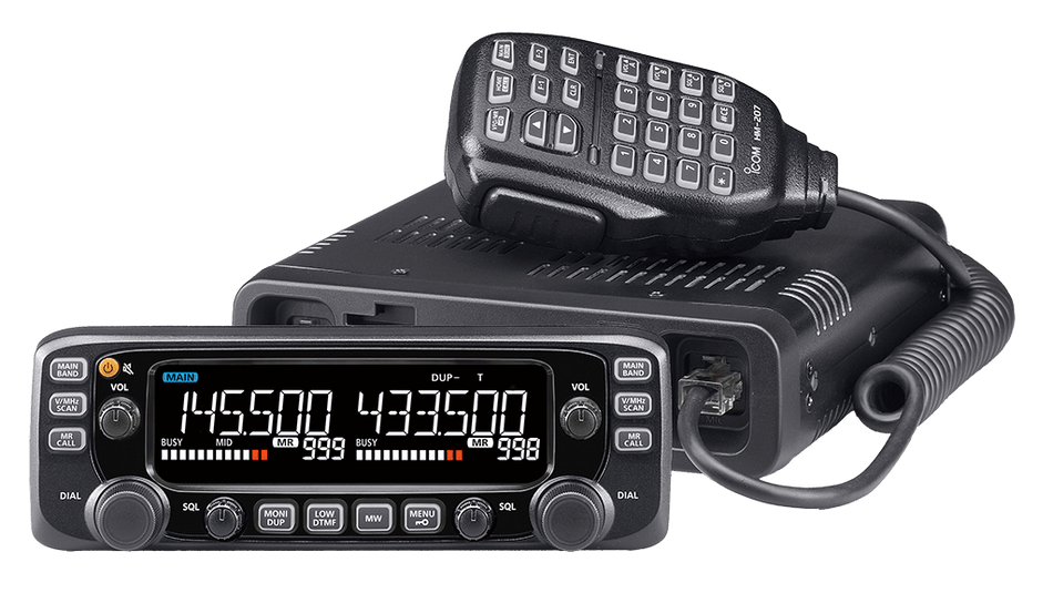 Radio Icom IC-2730E Black Edition VHF/UHF con display LCD nero