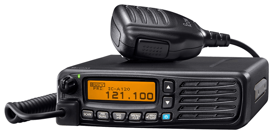 Ricetrasmettitore Icom IC-A120E VHF/AM per uso aeroportuale.