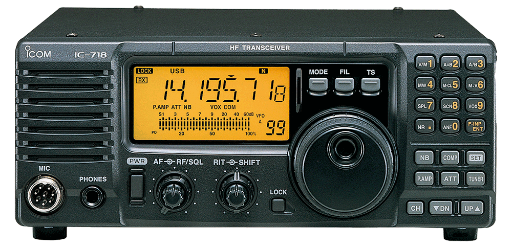 Ricetrasmettitore HF Icom IC-718 compatto e intuitivo con display digitale
