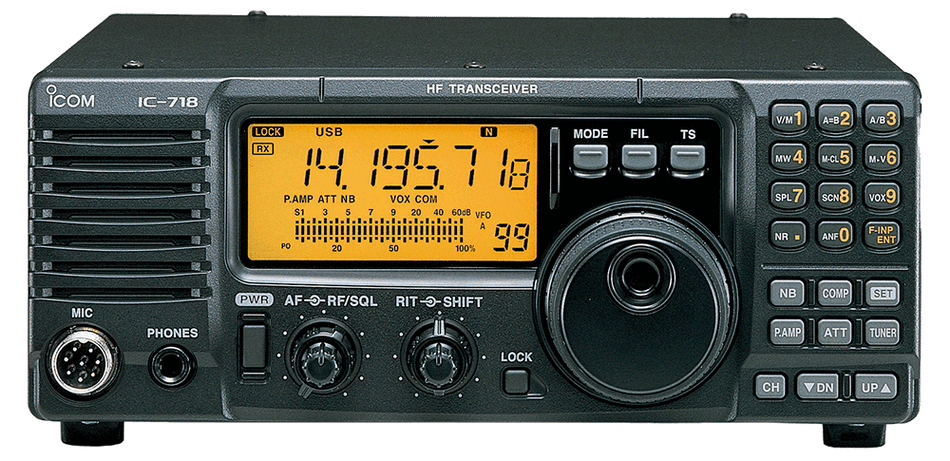 Ricetrasmettitore HF Icom IC-718 compatto e intuitivo con display digitale
