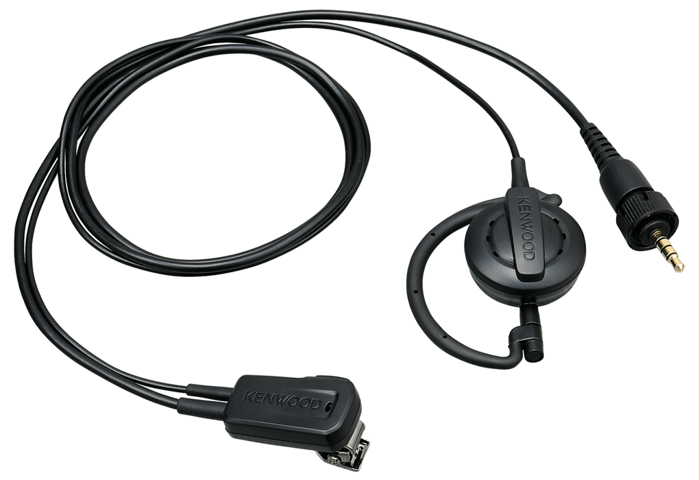 Microfono Kenwood EMC-14W con clip e auricolare, nero