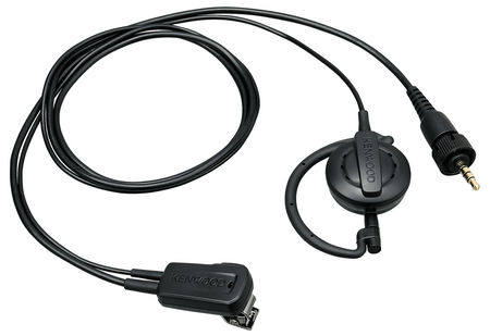Microfono Kenwood EMC-14W con clip e auricolare, nero