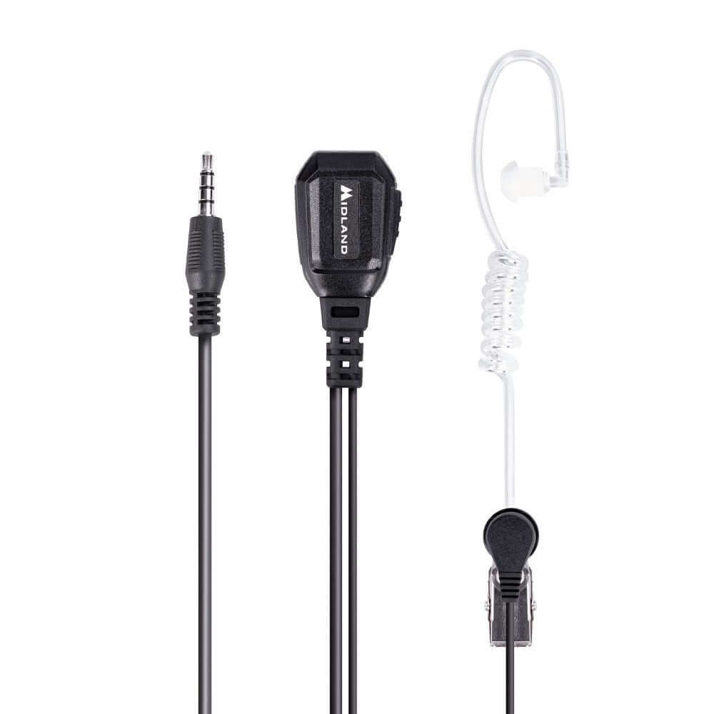 Microfono pneumatico Midland MA 31 con auricolare e PTT
