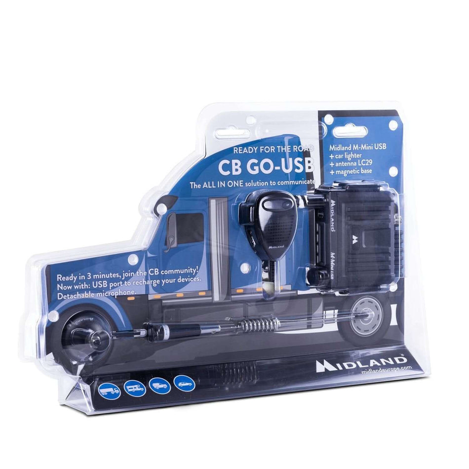 Pacchetto Midland M-Mini CB Go USB con accessori completi