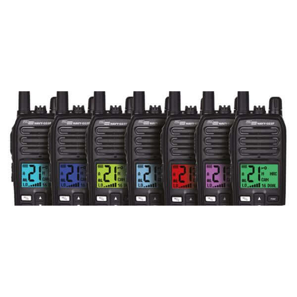 Polmar Navy-022F ricetrasmettitore VHF, IP67, galleggiante, display a 7 colori