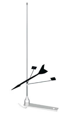 Antenna VHF Banten DC/Windex con stilo in acciaio e indicatore vento