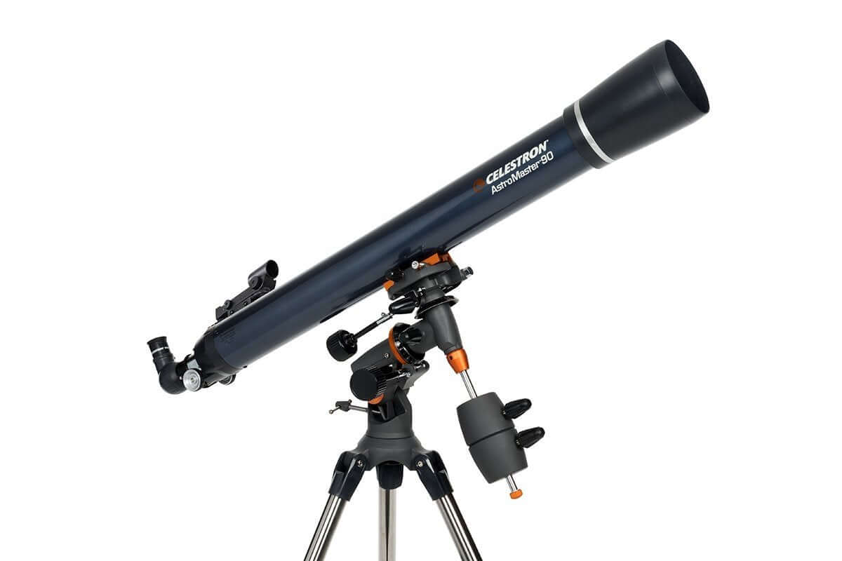 Telescopio Celestron Astromaster 90EQ su treppiede in acciaio