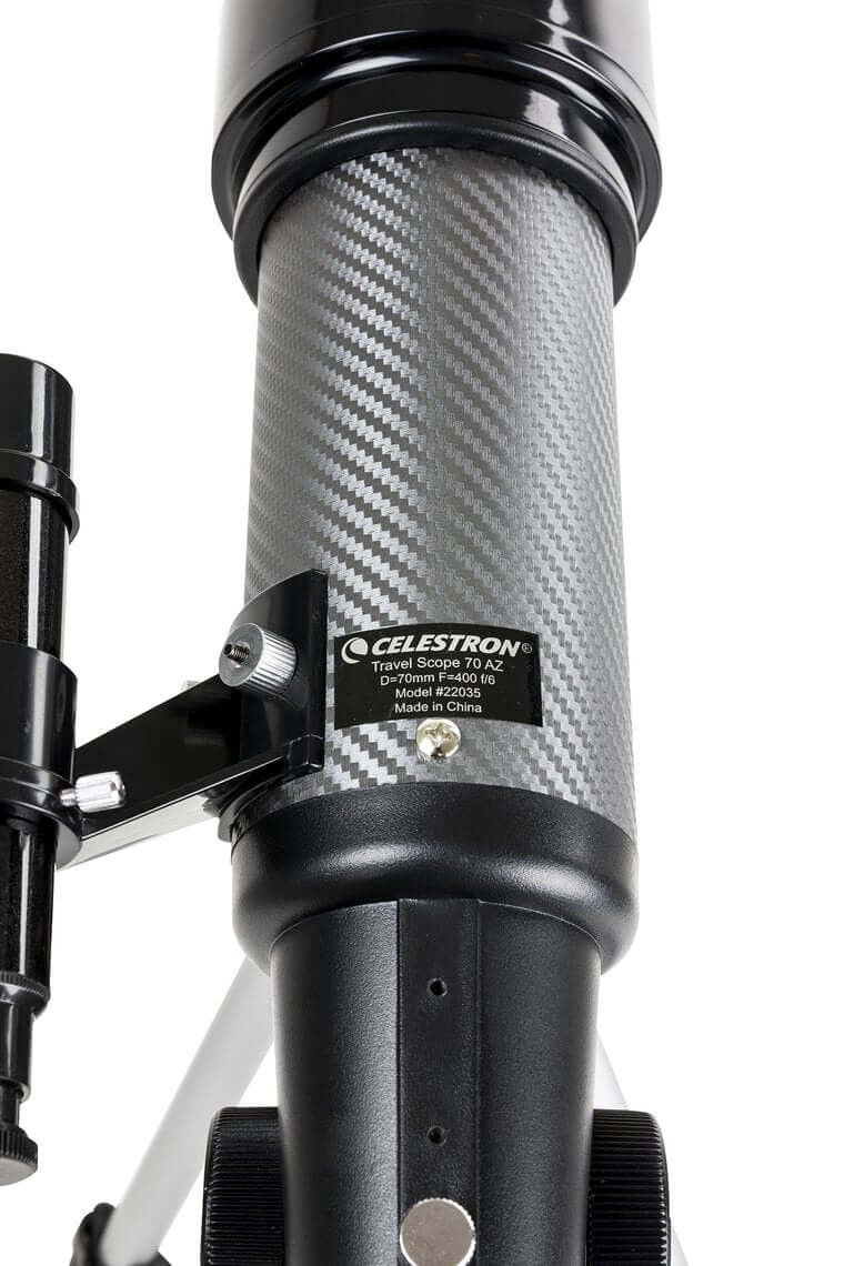 Telescopio Celestron Travelscope 70 DX, dettagli tubo ottico