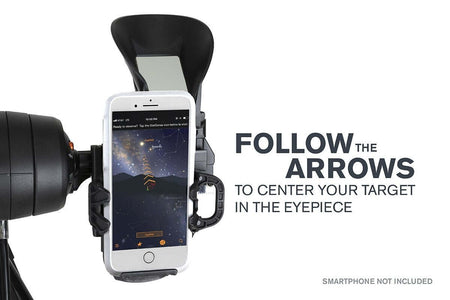 Telescopio Celestron Starsense con supporto smartphone.