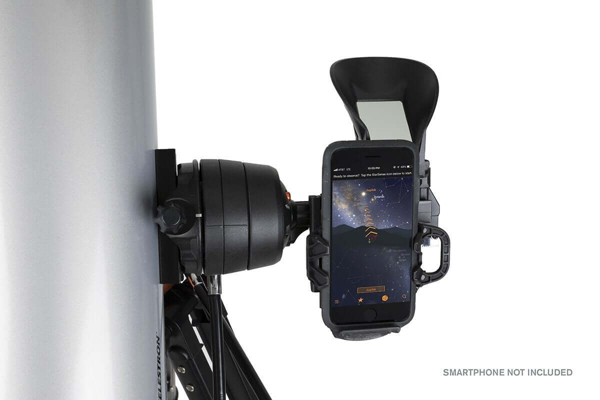 Telescopio Celestron Starsense Explorer DX 130AZ con supporto smartphone.