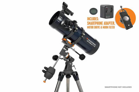 Telescopio Celestron Astromaster 114 EQ con accessori inclusi