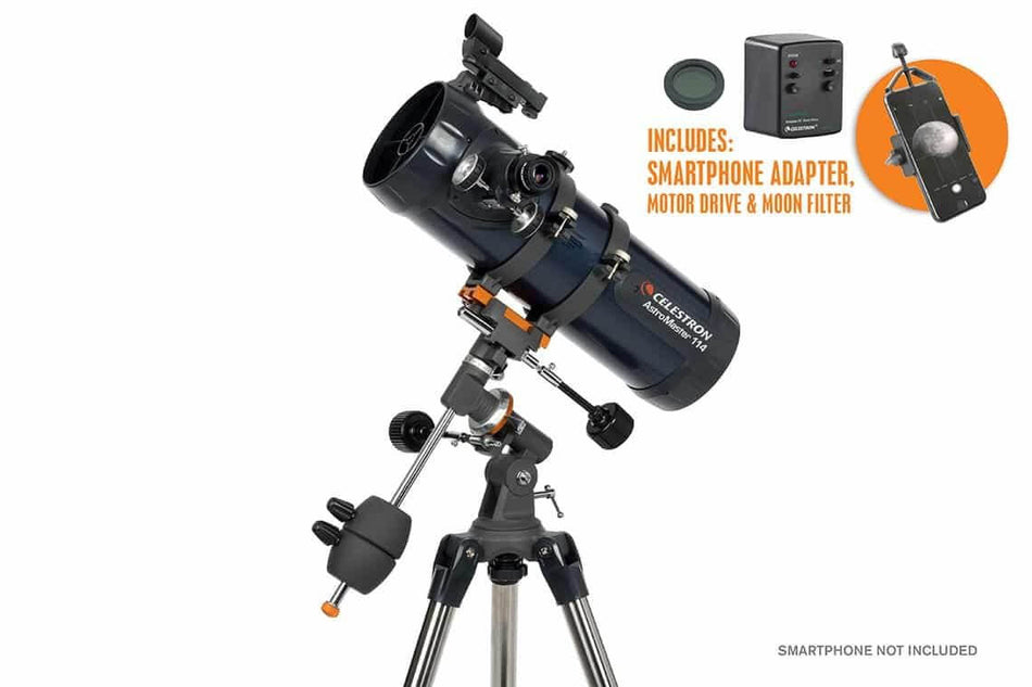 Telescopio Celestron Astromaster 114 EQ con accessori inclusi