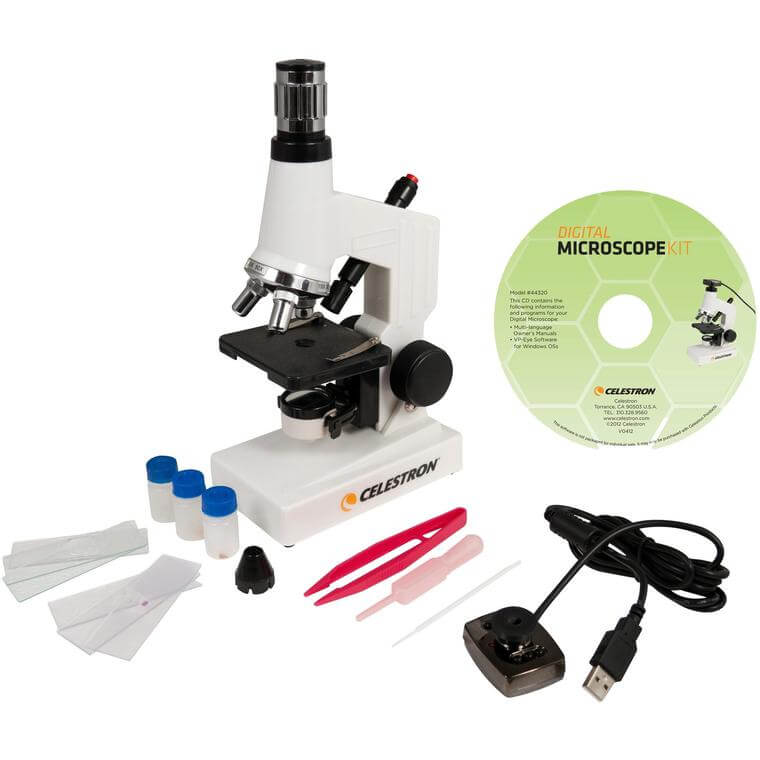 Microscopio Celestron con accessori inclusi e software
