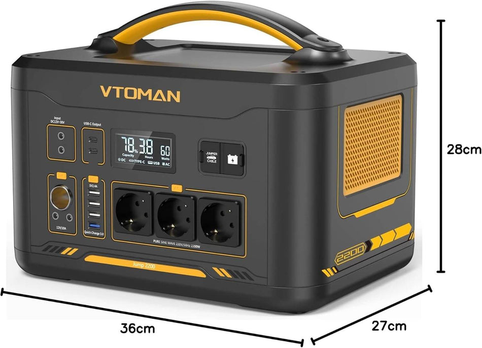Stazione di energia portatile VTOMAN Jump 2200, 2220Wh, 4400W