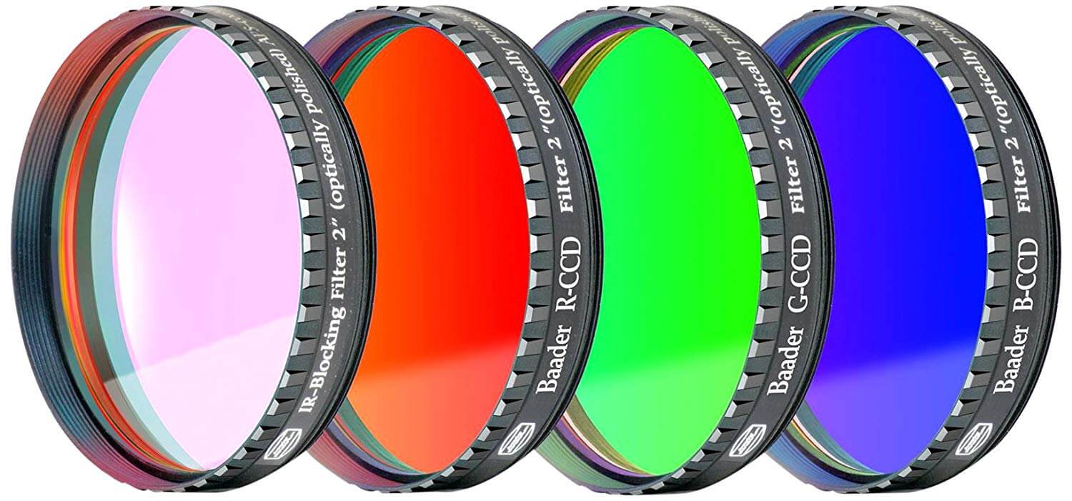 Set di filtri Baader L-RGB CCD da 2 pollici, colori vividi.