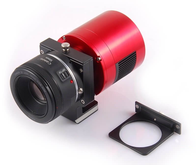 Adattatore T2 per obiettivi Canon con porta filtri da 50.8mm