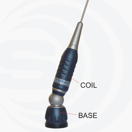 Antenna Sirio TURBO 2000 PL Blue Line con base e bobina per CB e HAM 10m.