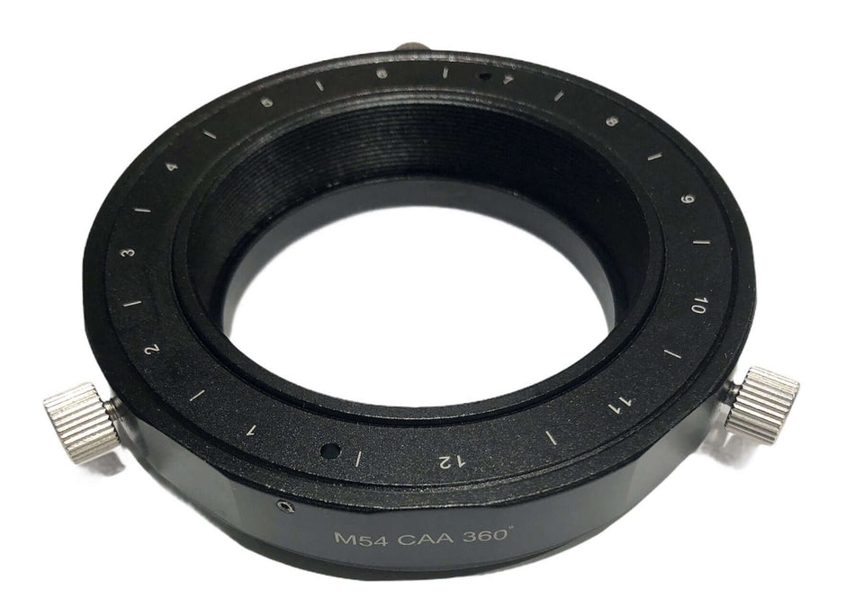 Rotatore Artesky M54 360° con viti di blocco e indicatore.