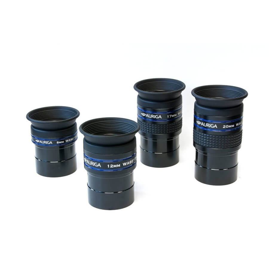 Set di oculari Auriga Wide Angle con trattamento antiriflesso FMC da 65° campo, incluso il modello WA 17mm.