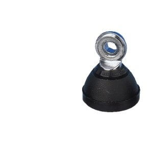 Base antenna Sirio NE, ottone cromato e nylon, Ø 36 mm