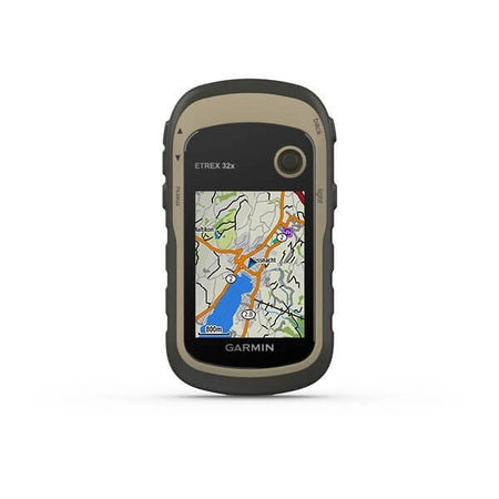 Dispositivo GPS palmare Garmin eTrex 32x con schermo a colori.