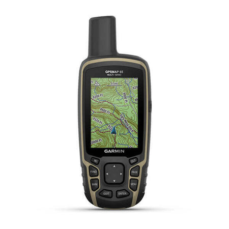 Navigatore Garmin GPSMAP 65 con schermo a colori.