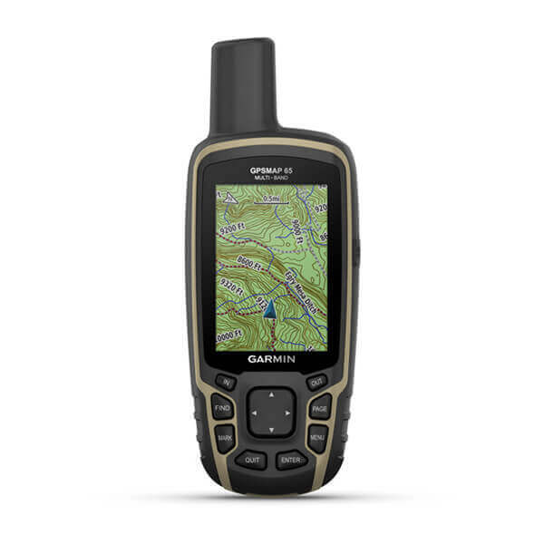 Navigatore Garmin GPSMAP 65 con schermo a colori.