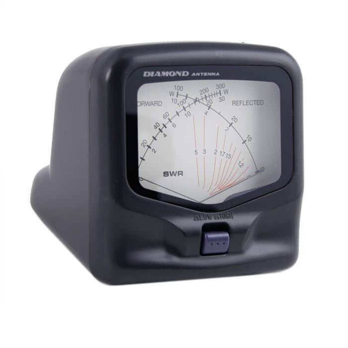 Wattmetro Diamond SX-20C compatto per HF/VHF, nero.