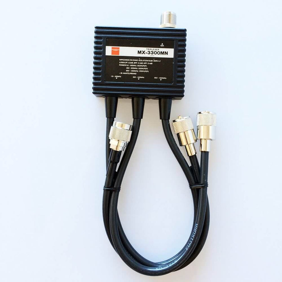 Triplexer radio Diamond MX-3300MN, ingressi HF/VHF/UHF