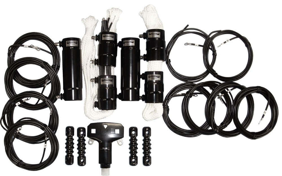 Set completo dipolo multibanda Diamond DD-W8010, cavi e accessori per radioamatori, bande 10-15-20-40-80 metri, connettore SO-239.
