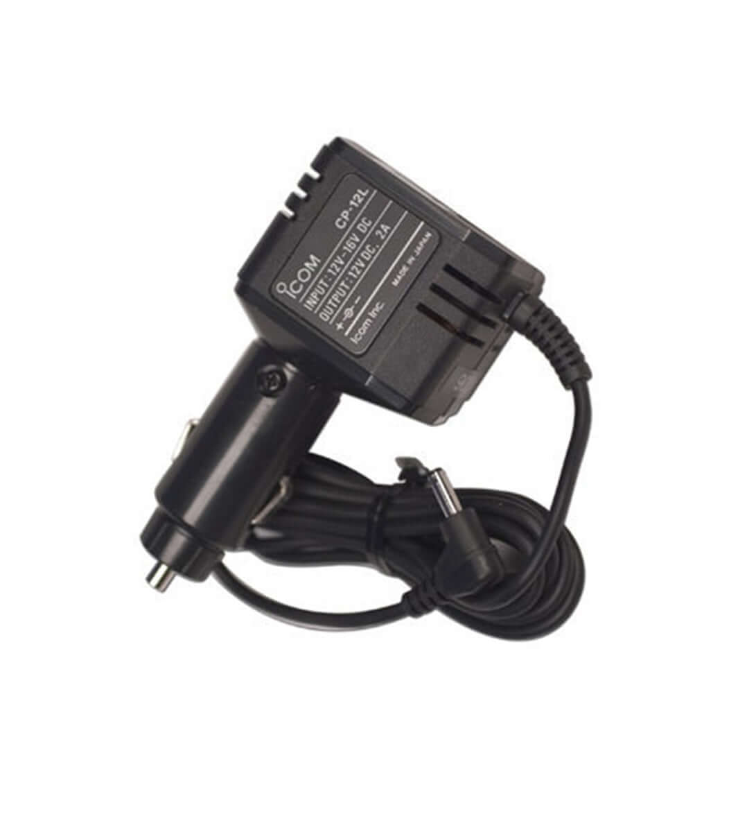 Caricabatterie auto Icom CP-12L per portatili, filtro anti-rumore.