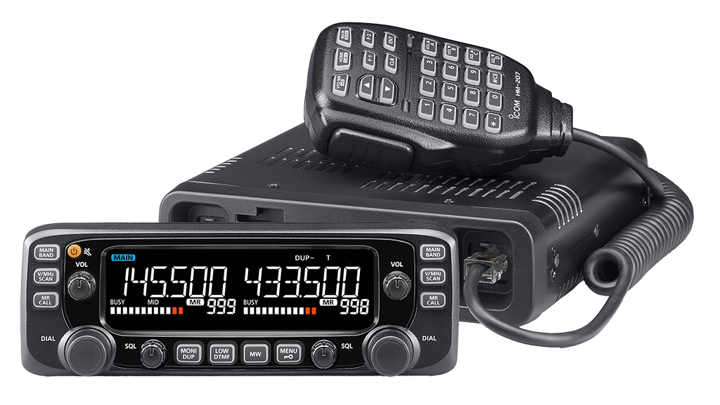 Radio Icom IC-2730E Black Edition VHF/UHF con display LCD nero