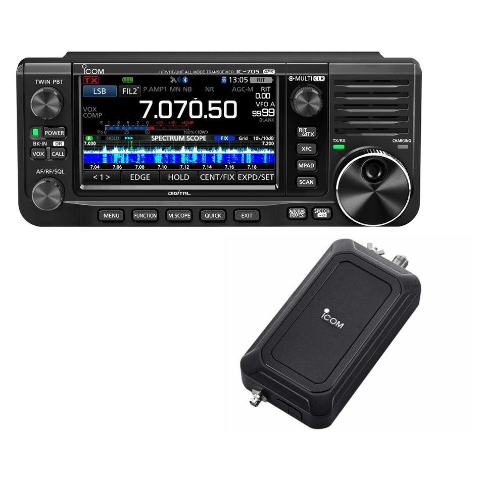 Icom IC-705 avec accordeur d’antenne AH-705