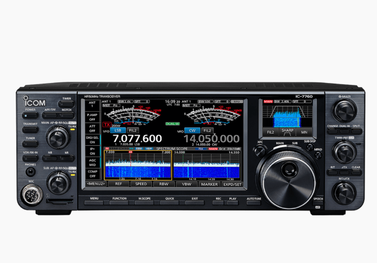 Alt Tag: Icom IC-7760 Ricetrasmettitore HF/50MHz 200W con pannello remotizzabile per radioamatori