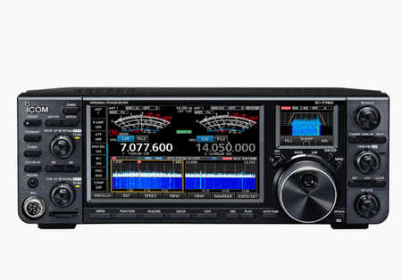 Alt Tag: Icom IC-7760 Ricetrasmettitore HF/50MHz 200W con pannello remotizzabile per radioamatori