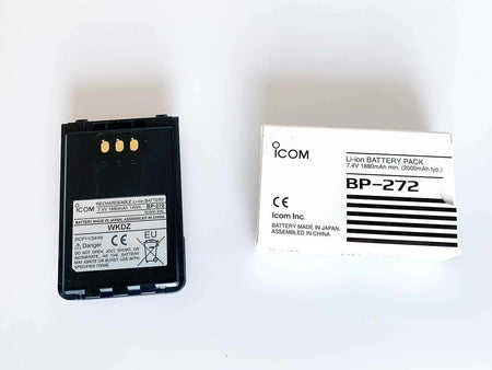 Batteria Icom BP-272 2000mAh Li-Ion, confezione e batteria.