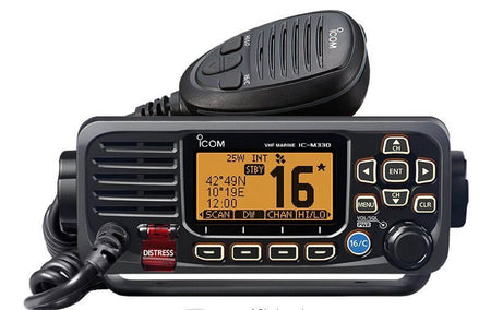 Radio VHF Icom IC-M330GE Nero con display ambra e GPS