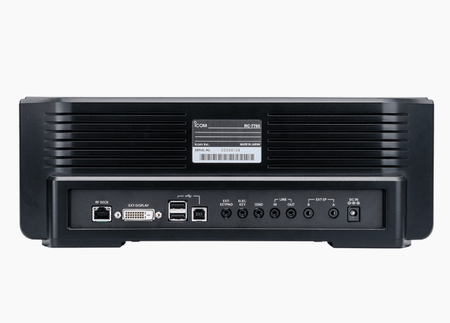 Retro del ricetrasmettitore Icom IC-7760 con connettori