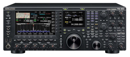 Kenwood TS-990S Ricetrasmettitore HF/50MHz, stazione base ammiraglia per radioamatori, 200 watt uscita, tecnologia avanzata.