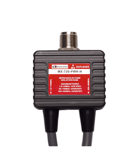 Duplexer Komunica MX-720-PWR-N connettori PL-259 e N maschio