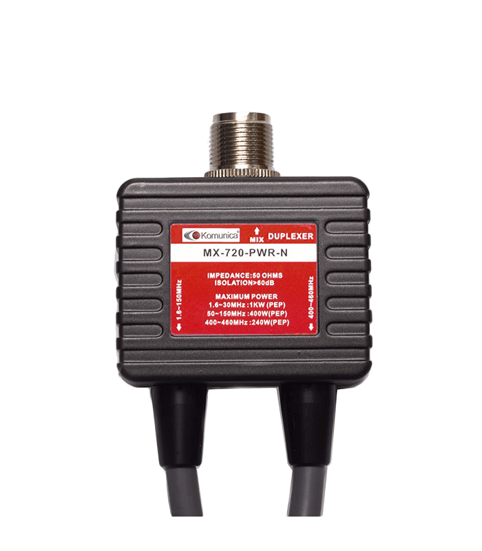 Duplexer Komunica MX-720-PWR-N connettori PL-259 e N maschio